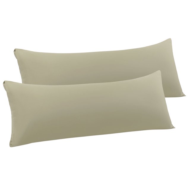 Unique Bargains Microfiber Body Pillow Cases Silky-Soft Pillowcase Envelope Closure 2pcs