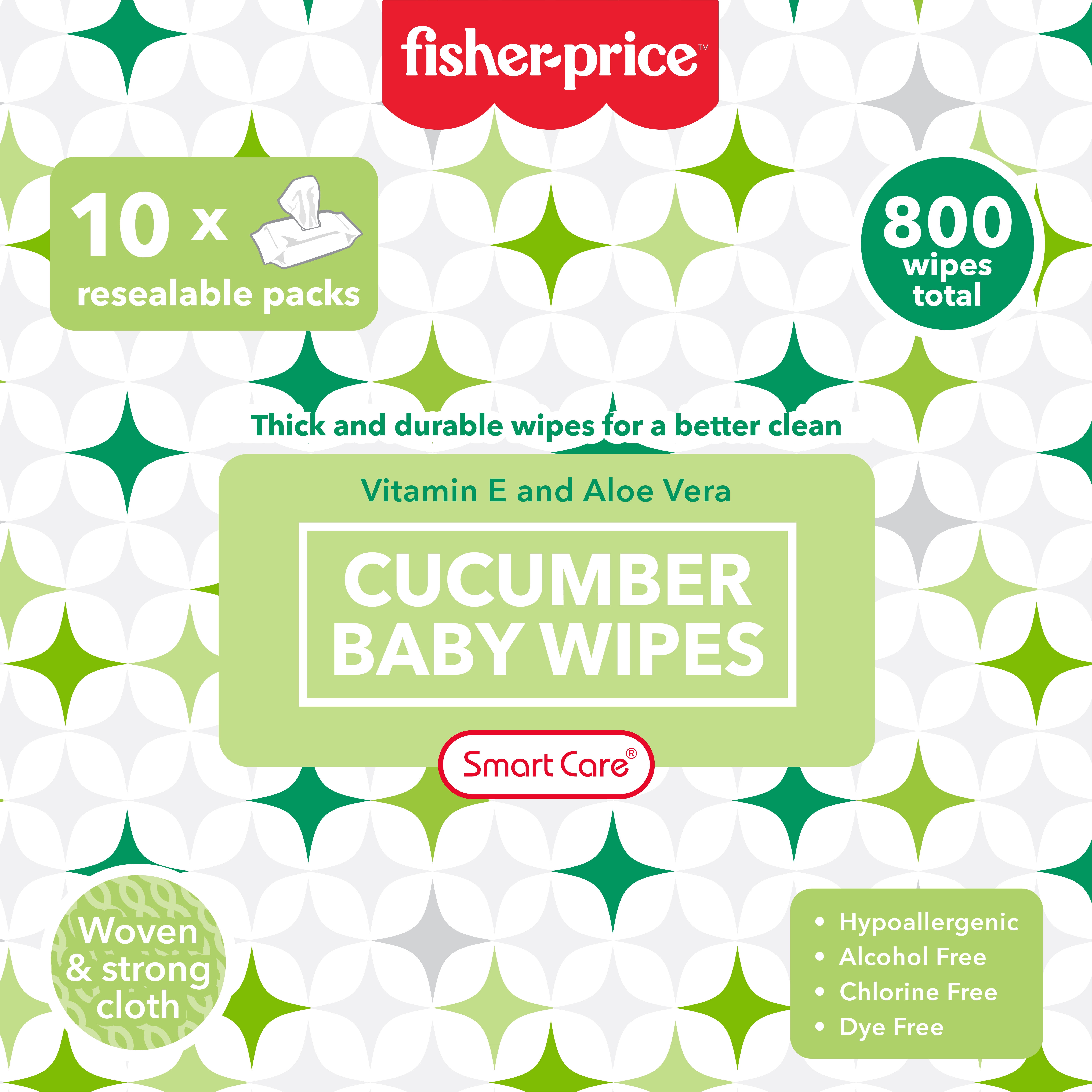 Fisher-Price Cucumber Wipes 800 ct