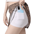 thumbnail image 4 of Leopard Women'S Skorts Skirts High Waisted Golf Pleated Skirts For Running Pickleball Workout Large, 4 of 5