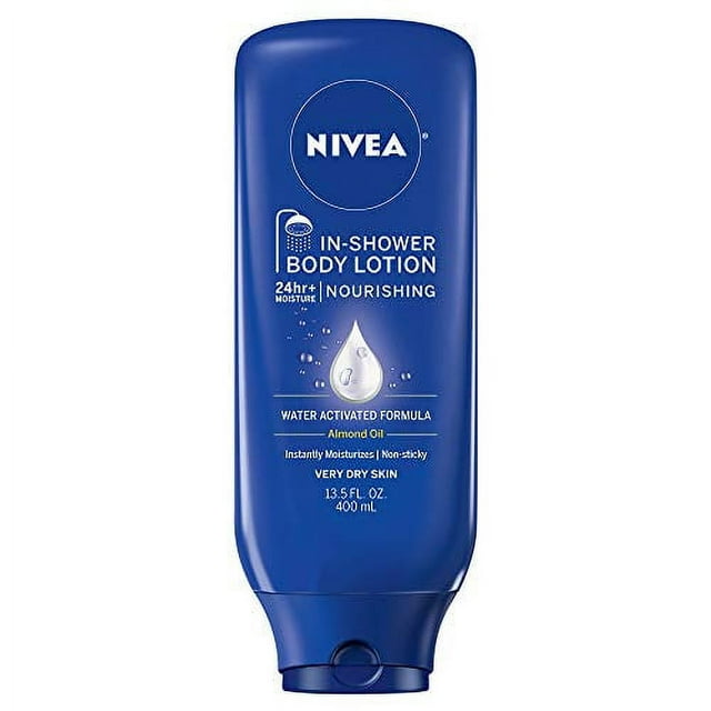 NIVEA Nourishing In-Shower Body Lotion - Non-Sticky For Dry to Very Dry Skin - 13.5 oz. Bottle