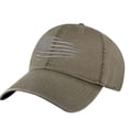 thumbnail image 5 of Distressed Silver American Flag Hat – Patriotic Embroidered Dad Cap (AlpineGreen), 5 of 10