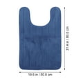 thumbnail image 2 of HEALEEP Washroom U Shape Toilet Feet Cushion Blue Polyester 1Pcs 31.5X19.7In, 2 of 8