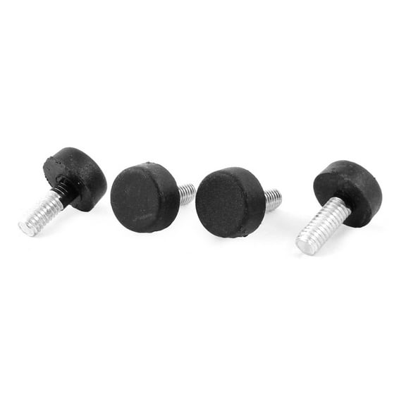 Unique Bargains 4 Pcs Metal Threaded Rod Furniture Glide Leveling Foot 6mm x 15mm x 20mm