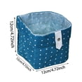 thumbnail image 3 of Small Fabric Storage Box with Lid, Stackable Cotton Linen Closet Organizer Bin, Multi-purpose Desktop Basket for Snacks, Toys & Seasonal Items, 3 of 5