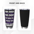 thumbnail image 3 of Vaso de acero inoxidable de 20 oz para café, taza térmica portátil con tapas para el mes de concientización sobre la violencia doméstica, 3 of 7