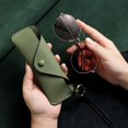 thumbnail image 3 of Portable Lychee Pattern Glasses Bag PU Leather Hanging Neck Eyeglasses Pouch Sunglasses Organizer Fashion Myopia Storage Box, 3 of 4