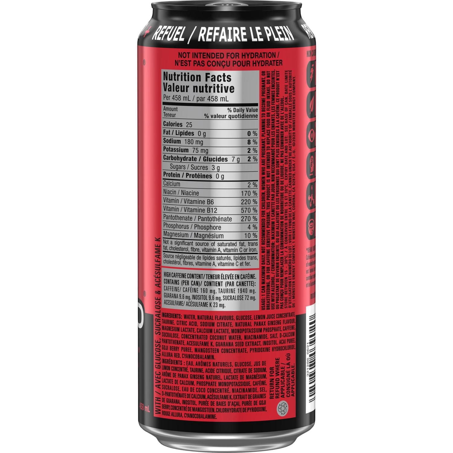 MONSTER ENERGY, Rehab Strawberry Lemonade, 458mL, Can