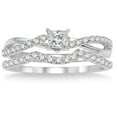 thumbnail image 2 of 1.00 Carat Bridal Set with Round Cut Diamond in 10k White Gold, 2 of 3