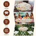 thumbnail image 7 of Wildflowers Round Tablecloth, Fitted Table Cover with Elastic for 45"-54" Round Tables, Spring Vintage Tulip Butterfly Floral Leaf Table Cloth Outdoor Indoor Dinning Party Waterproof Tablecloths, 7 of 7
