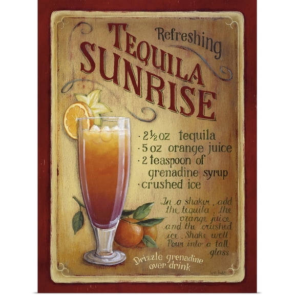 Great BIG Canvas | Rolled Lisa Audit Poster Print entitled Tequila Sunrise