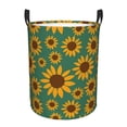 thumbnail image 1 of DouZhe Waterproof Collapsible Large Laundry Baskets, Orange Sunflower Flowers Prints Circular Hamper with Handles, 1 of 6