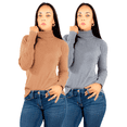 thumbnail image 1 of Set De 2 Sueteres Mujer De Cuello Alto Unitalla Sueteres Dama Sweaters, 1 of 5