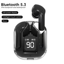 Wireless Bluetooth Earphone Transparent HIFl Headphones Digital Display Sports Gaming Noise Cancelling Headset For Phones
