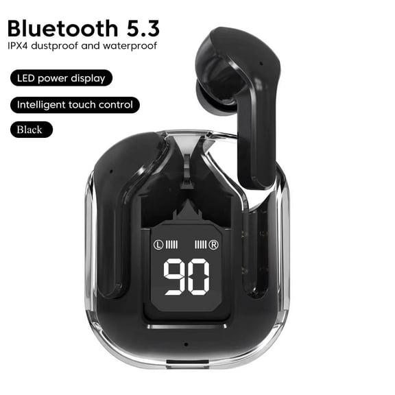 Wireless Bluetooth Earphone Transparent HIFl Headphones Digital Display Sports Gaming Noise Cancelling Headset For Phones