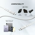 thumbnail image 2 of iHome Durastrain 6' USB-C to USB-C Cable, White, 2 of 7