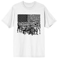 thumbnail image 4 of DC Comics The Justice League Black Superheroes White Graphic Tee- M, 4 of 6