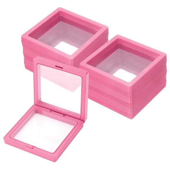 Uxcell 20 Pcs Caja de Almacenamiento para Uñas Postizas, Caja de Exhibición para Uñas, Organizador para Regalos de Joyería y Almacenamiento en el Hogar, Rojo Rosa