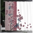 thumbnail image 3 of Ambesonne Japanese Shower Curtain, Romantic Sakura Blooms Art, 69"Wx70"L, Pale Maroon, 3 of 4