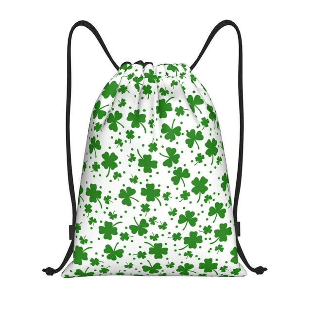 Easygdp St Patrick's Day4 Print Drawstring Backpack, Beach Sackpack, Travel Sackpack Lightweight for Sports, Gym, Travel, Swimming-Medium