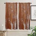 thumbnail image 3 of Wood Grain Vintage Farm Brown Curtain Home Decoration Living Room Short Curtains Window Treatments For Kitchen Bedroom, 3 of 6