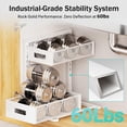 thumbnail image 5 of NUBILY Adjustable Height Under Sink Organizer 2-Tier Pull Out Cabinet Organizer, Space Saving Storage Rack for Bathroom Kitchen, White, 1 Pack, 5 of 10
