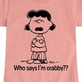 thumbnail image 3 of HYBRID APPAREL - Peanuts - Who Says Im Crabby Lucy - Toddler & Youth Girls Short Sleeve Graphic T-Shirt, 3 of 5