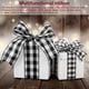 thumbnail image 5 of Moyic Cinta con cable de Navidad, decoración a cuadros, tela de arpillera, ambiente de granja, decoración a cuadros, vacaciones para caja, árbol de Kits de decoración para fiestas Blanco negro 5m Moyic HA009056-03, 5 of 6