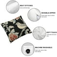 thumbnail image 4 of Black Toile Floral Grand Millenial Vintage Cottage Outdoor Decorations Decorative Throw Pillows, 4 of 5