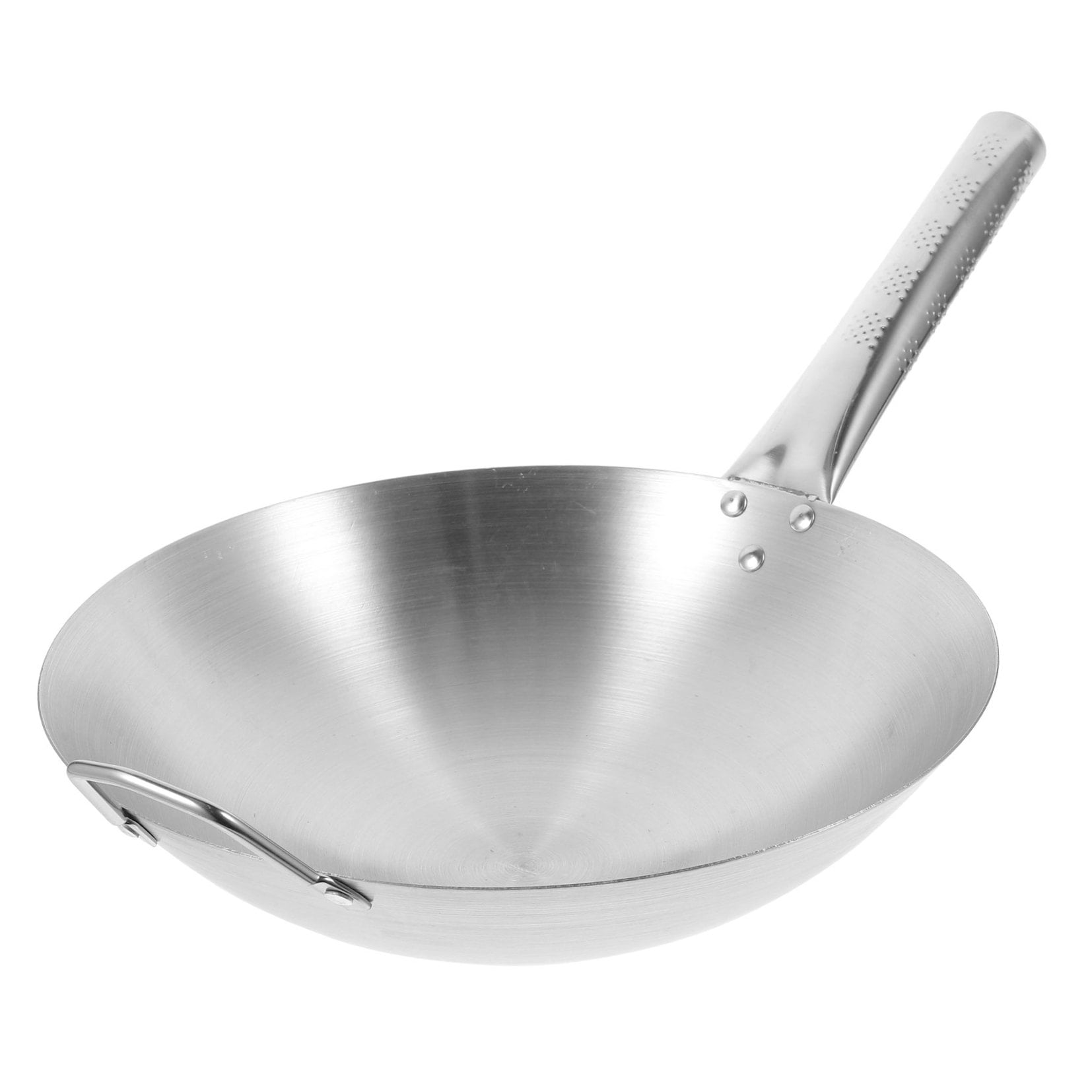 UPKOCH 1Pack Lightweight Frying Pan Non Stick Stainless Steel Suitable for Home Cooking Silver