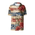 thumbnail image 5 of Mifsaly Short Sleeve Button Down Shirts for Women Lapel Collar V Neck Blouses Patriotic Hearts American Flag Print Independence Day Tops 2026 S, 5 of 6