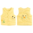 thumbnail image 1 of Gibobby Chamarra de forro polar para niños y niñasNiños pequeños Bebé Niños Niñas Invierno Cálido Chaleco sin mangas de dibujos animados Chaqueta ligera (Amarillo, 18-24 Meses), 1 of 5