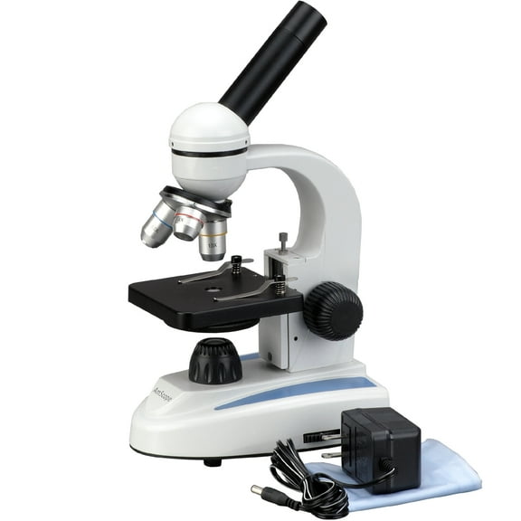 AmScope 40X-640X Student Kids Metal Frame Glass Optics Biological Compound Microscope New