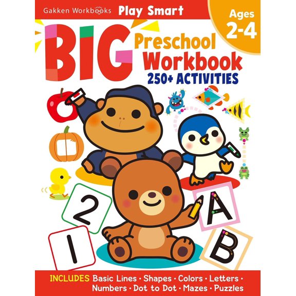 Pre-Owned Play Smart Big Preschool Workbook Ages 2-4: Over 250 Activities (Paperback) by Gakken Early Childhood Experts