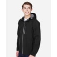 thumbnail image 2 of North End 88166 Men's Glacier Insulated Three-Layer Fleece Soft Shell Hood Jacket-Black-4XL, 2 of 5
