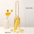 thumbnail image 2 of 1pc Standing Iron Paper Towel Holder With Luxury Design, Can Hold Water Bottles/Butterflies/Coconut Trees/Feathers/Orchid, Lazy Storage Rack, 2 of 4