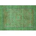 thumbnail image 1 of Ahgly Company Machine Washable Indoor Rectangle Oriental Turquoise Blue Modern Area Rugs, 2' x 5', 1 of 4