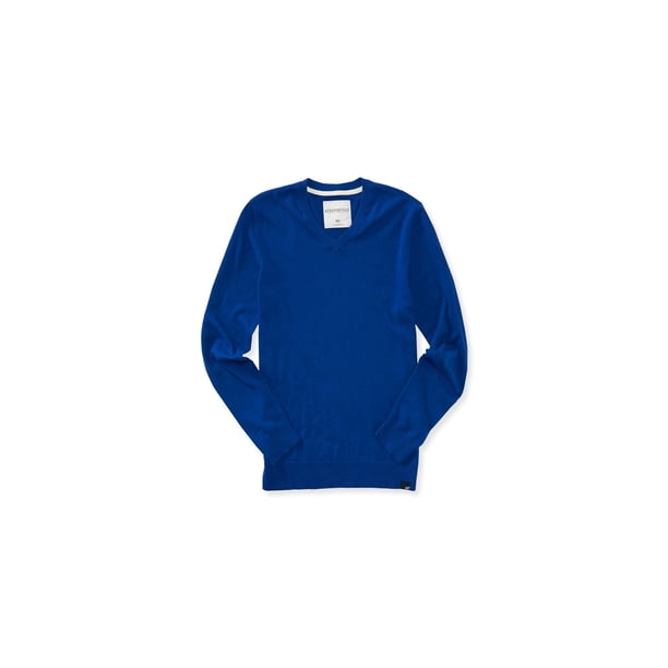 Suéter acanalado Aeropostale para hombre azul mediano