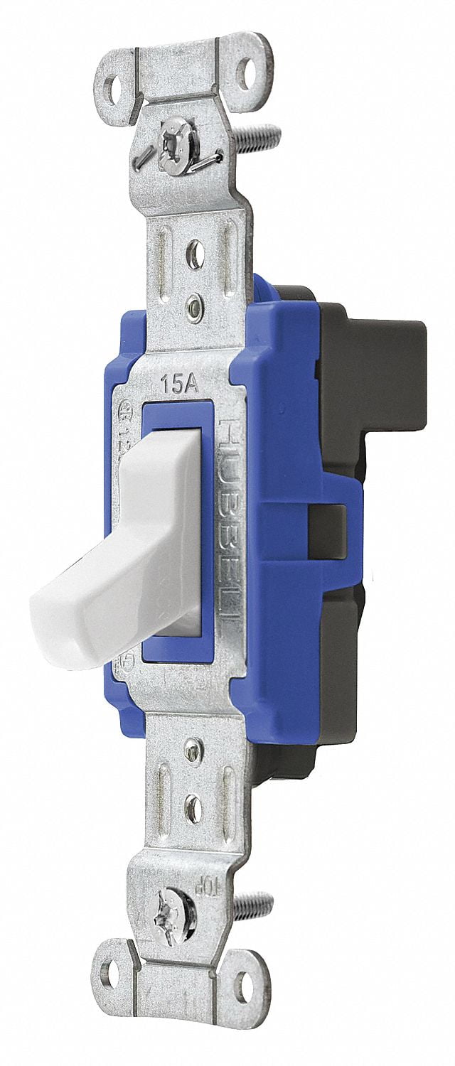 Wall Switch 1Pole, 15 A Amps AC, White, 120 to 277, Wiring Module, Commercial