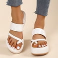 thumbnail image 2 of Juebong Sandals clearance Boho Slide Sandals for Women Girls Dressy Low Wedge Thong Sandals Casual Toe Ring Flat Sandals Cute Summer Bohemian Travel Flip Flop Sandal Shoes, 2 of 5
