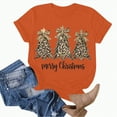 thumbnail image 6 of UngA Christmas Womens Shirts Funny Merry and Bright T-Shirts Christmas Tree Shirts Merry Christmas Graphic Tee Tops Christmas T Shirts for Women Orange,M, 6 of 6