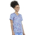thumbnail image 5 of Cherokee Prints Women Medical Scrubs Top V-Neck Plus Size CK646, 3XL, Garden Paisley, 5 of 6