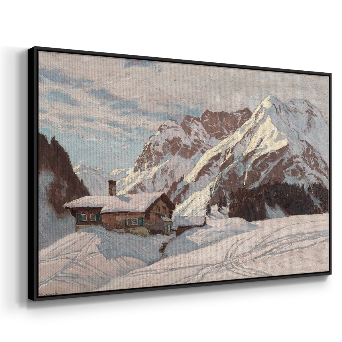 Vintage Landscape-CLXIII By Wexford Home Framed in Black Wood Gallery Wrapped Canvas 27 in. x 41 in.