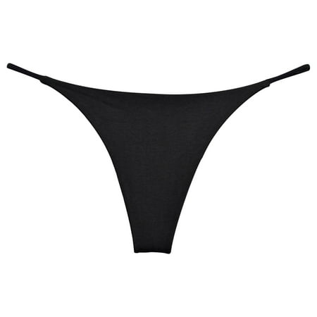 vastwit Womens G-String Thong Underwear Low Waist Swim Bottoms Bikini Briefs Swimwear Black XL
