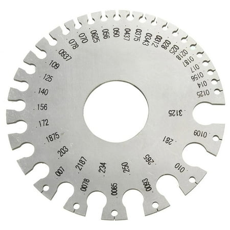 

Ruler Diameter Gauge Stainless Steel Wire Gauge Diameter 0-36 Round Double-Side Ruler AWG SWG Wire Thickness Gauge Tester for Aluminum Copper Gold
