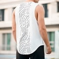 thumbnail image 4 of Men's Athletic Tank Top Casual Workout Vest Sleeveless Printed Patchwork Design for Gym Running and Daily Fitness Training Comfortable Breathable Lightweight Activewear Top Mens Muscle Gym Tank Top Breathable Sleeveless Shirts for Active Men, 4 of 7