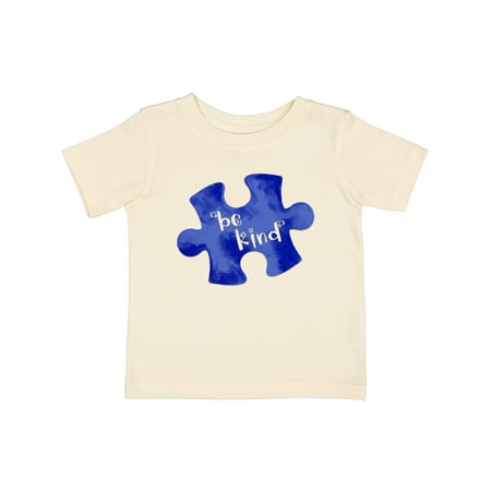 

Inktastic Autism Awareness Be Kind Dark Blue Puzzle Piece Gift Baby Boy or Baby Girl T-Shirt