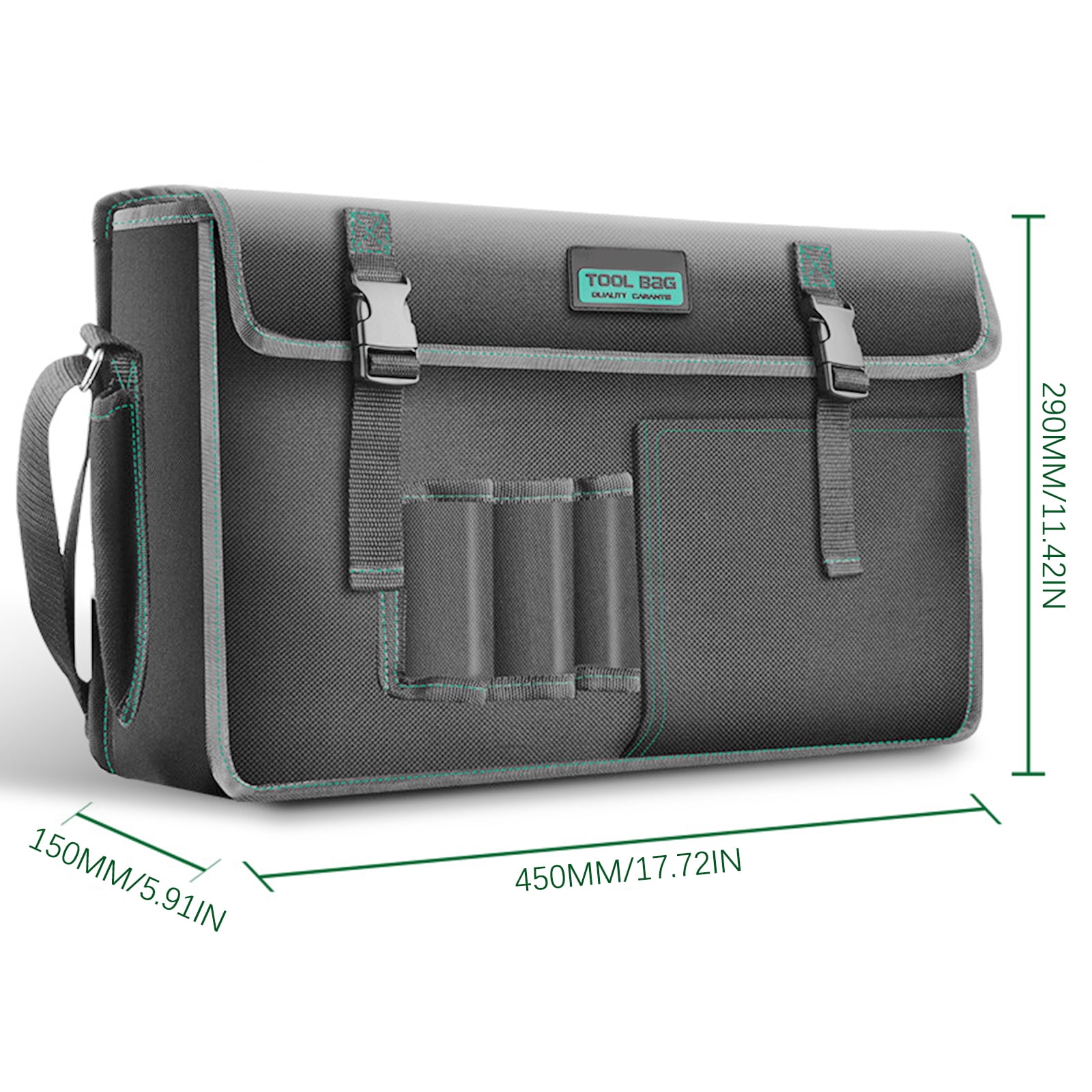UNTERING Great Canvas Tool Bag with Shoulder Strap Large Capacity and Organized Storage Carry Case for Hand/Power Tools