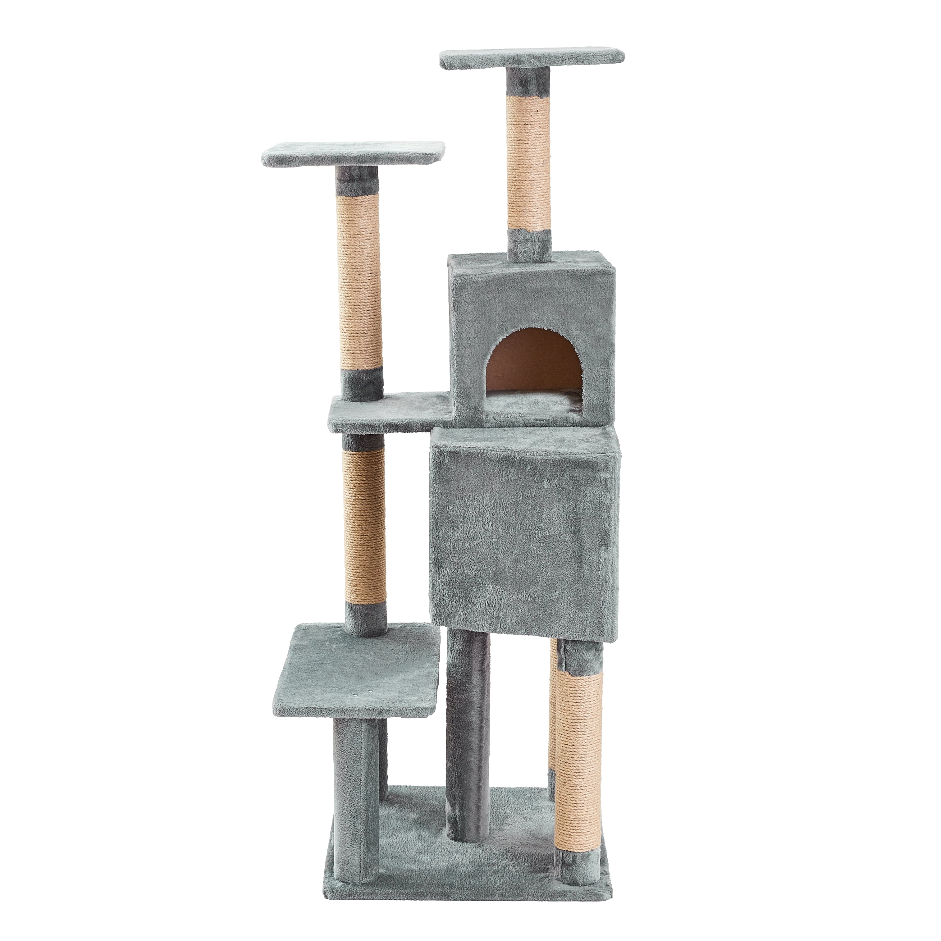 Two by Two Greenwich - Gray Scratching Post Cat Furniture - 63 in. Tall