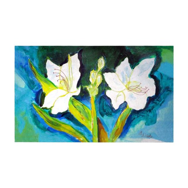Tapis de Porte 30 x 50 Po. Lys Blanc - Grand