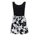 thumbnail image 4 of Women's 2 Piece Floral Boho Outfit Sleeveless Square Neck Tank Top and Tribal Print Belted Shorts Vacation Sets, 4 of 8